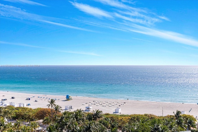 property view of water with a view of the beach