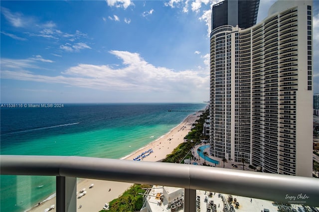 water view with a beach view