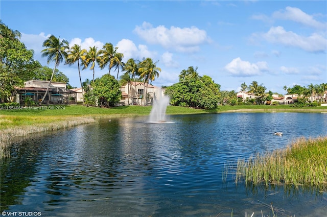 view of water feature