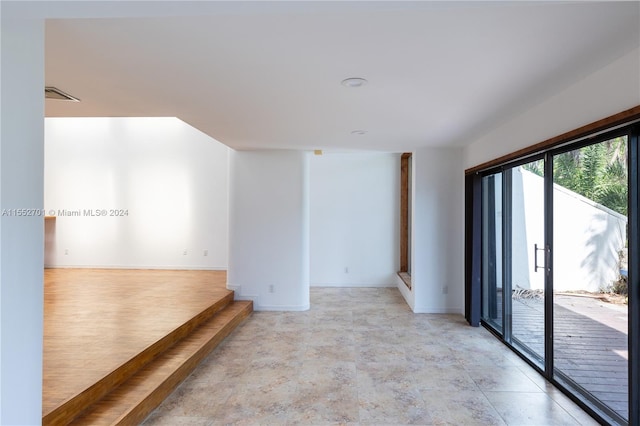 empty room featuring light hardwood / wood-style floors