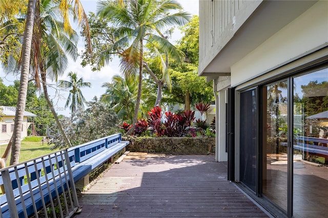 view of wooden deck