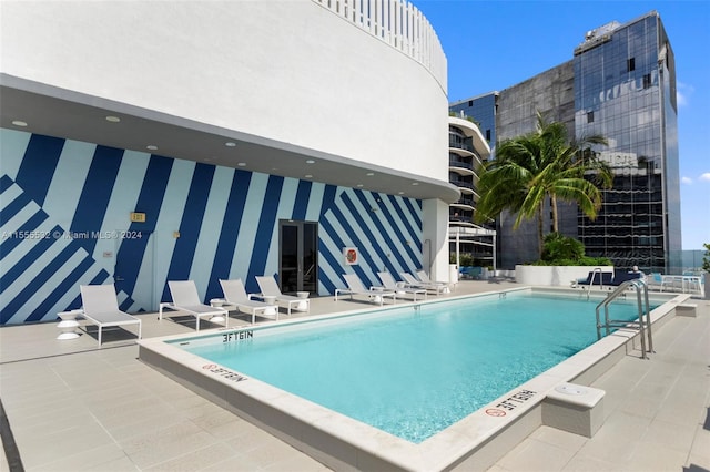 view of pool with a patio