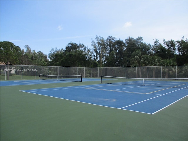 view of tennis court