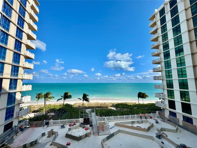 property view of water with a view of the beach