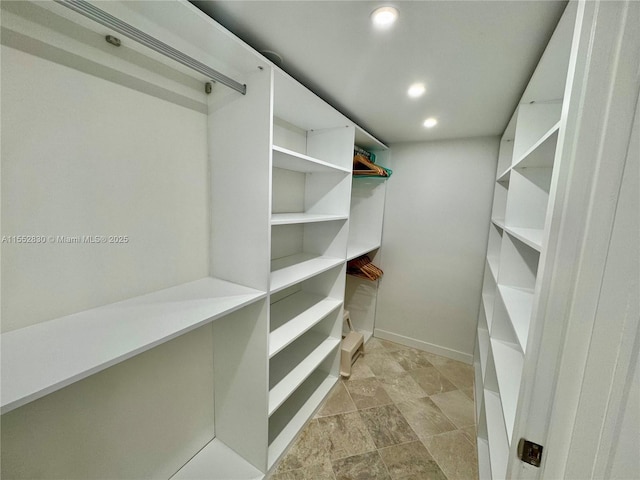 view of walk in closet