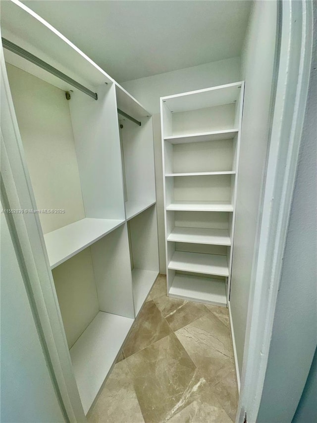 view of walk in closet