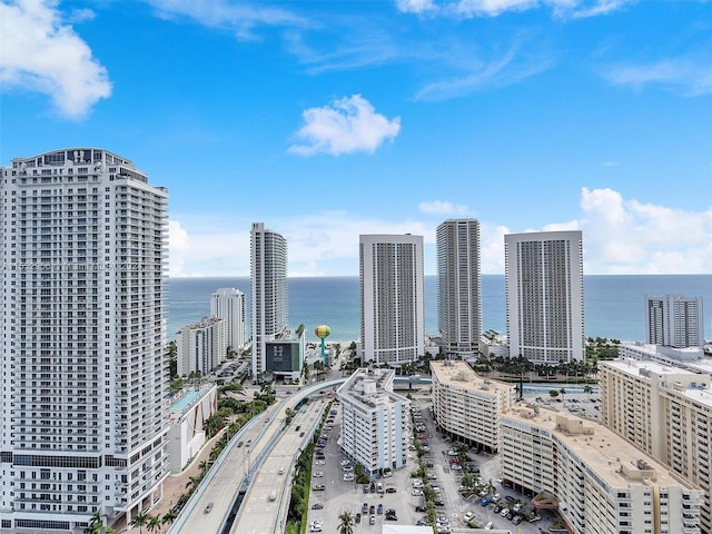 city view with a water view