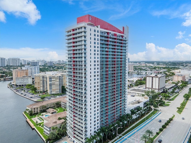 view of property with a water view