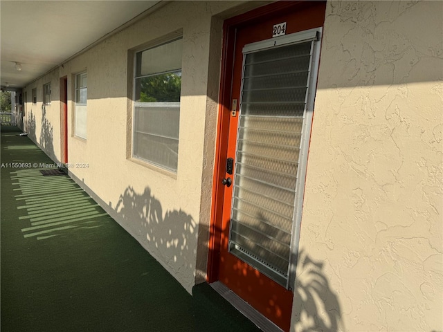 view of doorway to property