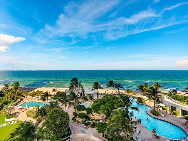 water view featuring a view of the beach