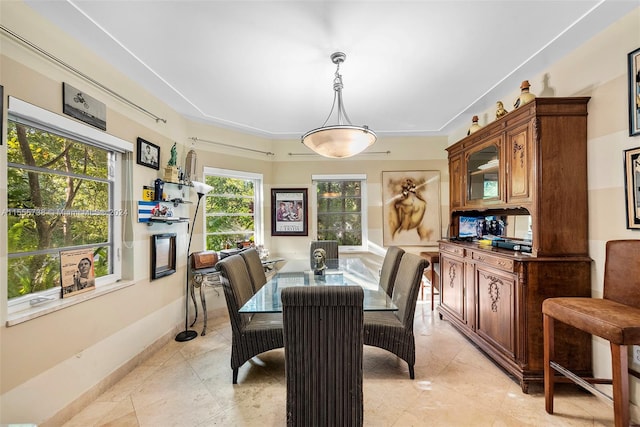 dining room featuring plenty of natural light