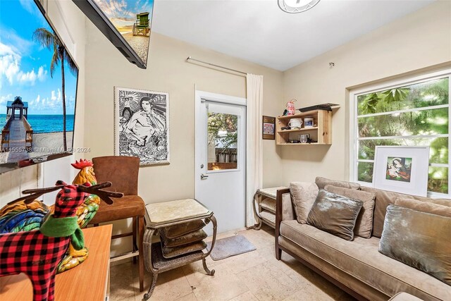 living area with plenty of natural light