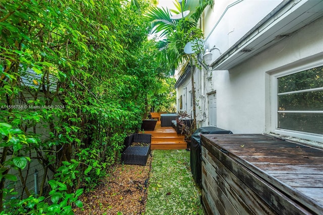3440 N Meridian Ave, Miami Beach, FL 33140 - view of yard featuring a wooden deck