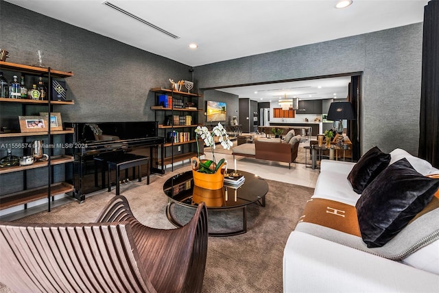 view of carpeted living room