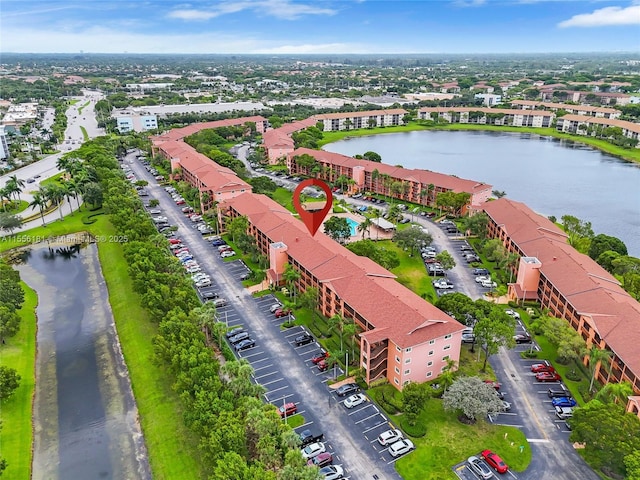 701 SW 142nd Ave Unit 108S, Pembroke Pines, FL 33027 - drone / aerial view of a large body of water and apartment complex