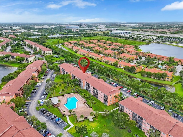 701 SW 142nd Ave Unit 108S, Pembroke Pines, FL 33027 - view of property location with a nearby body of water, a pool area, and apartment complex