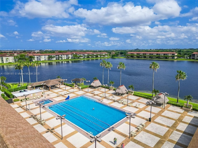 701 SW 142nd Ave Unit 108S, Pembroke Pines, FL 33027 - community pool with a water view and a patio