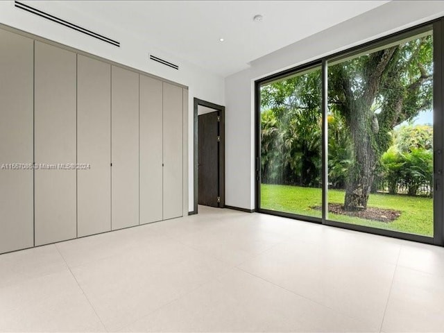 interior space featuring light tile patterned floors