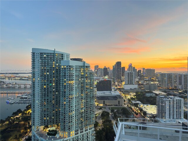 view of city featuring a water view