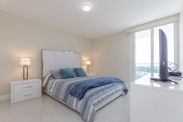 view of tiled bedroom