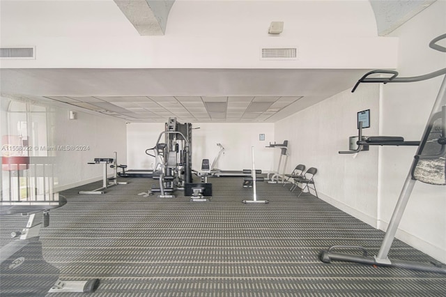 view of workout area