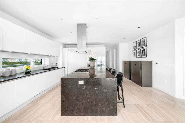 home office featuring hardwood / wood-style floors