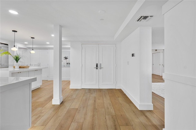 entryway featuring light wood-type flooring