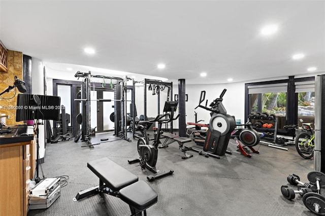 view of workout area