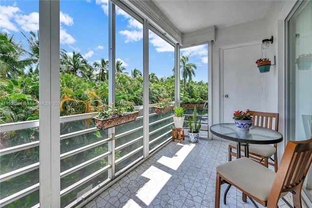 view of sunroom