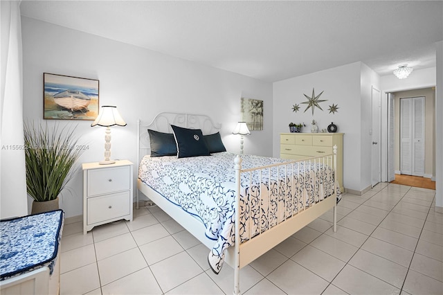 view of tiled bedroom