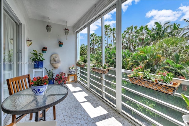 view of sunroom