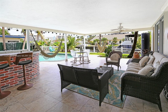 view of patio / terrace with an outdoor hangout area