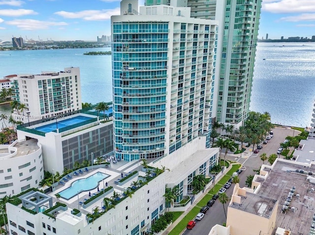 view of property featuring a water view