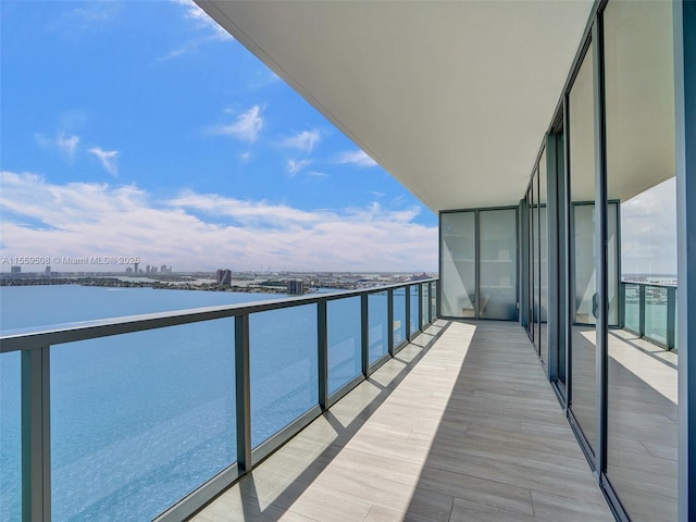 balcony featuring a view of city