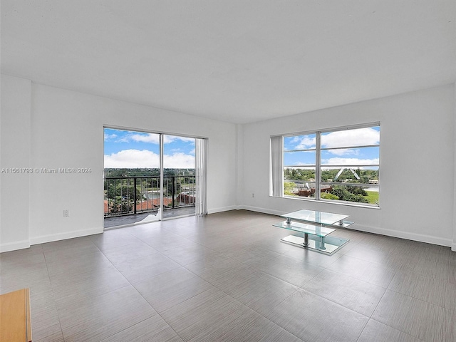 view of tiled empty room