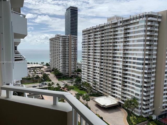 view of building exterior featuring a water view