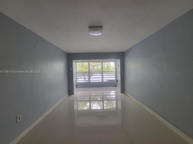 hallway with baseboards