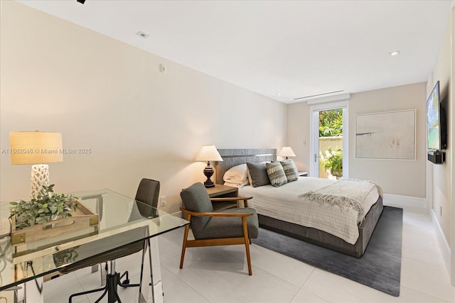 view of tiled bedroom