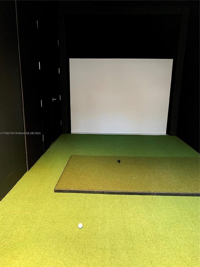 game room with carpet flooring