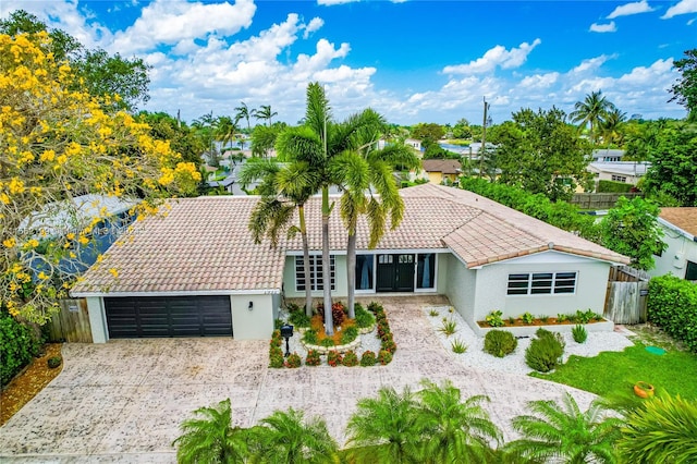 view of front of home featuring a garage