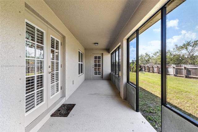 view of sunroom