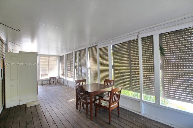 view of sunroom