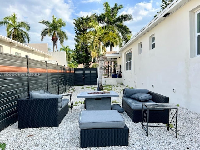 view of patio with an outdoor hangout area