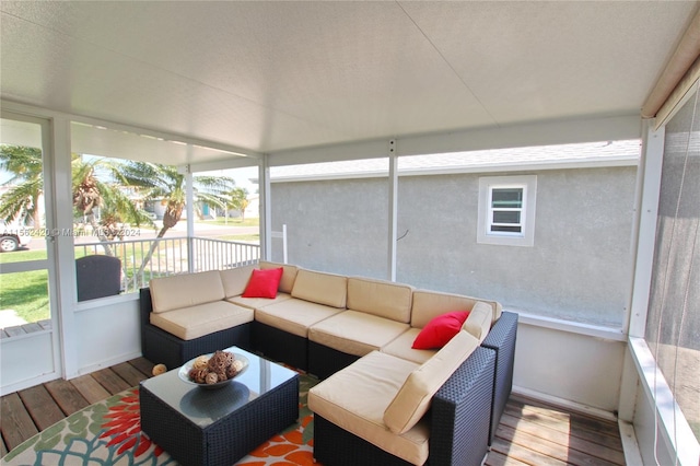 view of sunroom