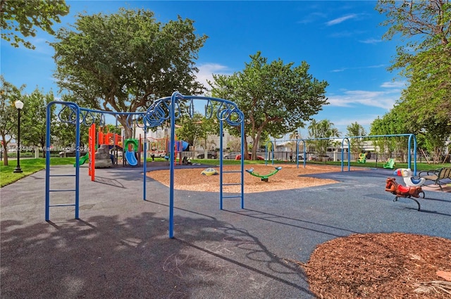 view of jungle gym