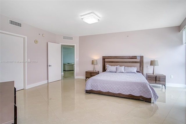 view of tiled bedroom