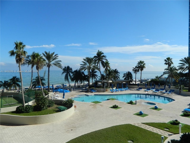 view of pool with a patio