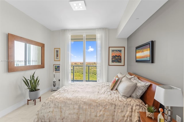 bedroom with multiple windows