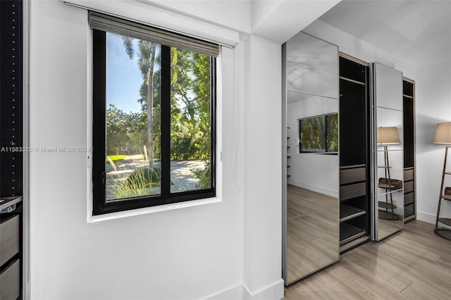 interior space featuring light hardwood / wood-style floors