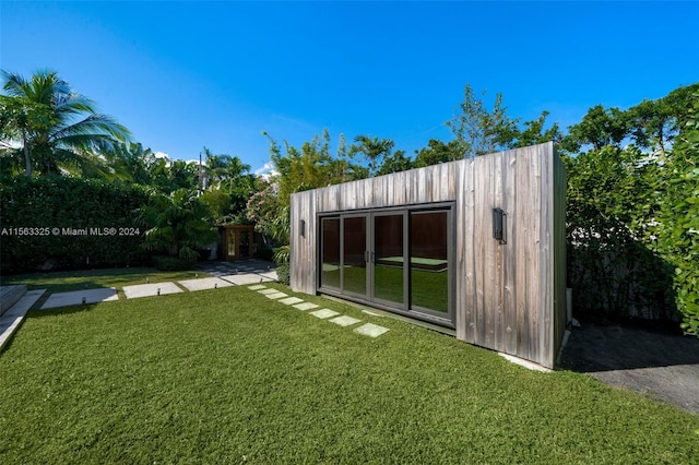 view of outbuilding with an outbuilding